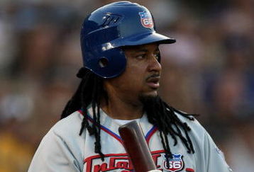 LAKE ELSINORE, CA - JUNE 27:  Manny Ramirez #99 of the Inland Empire 66ers waits on deck against the Lake Elsinore Storm on June 27, 2009 at the Lake Elsinore Diamond in Lake Elsinore, California. Ramirez is preparing for hsi return to the Los Angeles Dodgers after a 50 game suspension.  (Photo by Stephen Dunn/Getty Images)