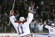 BOSTON, MA - APRIL 23: Saku Koivu #11 of the Montreal Canadiens celebrates after assisting on Yanic Perreault's goal against the Boston Bruins during game three of the Stanley Cup playpoffs at the Molson Center in Montreal, Canada on April 23, 2002. The Canadiens won 5-3. (Photo by Jeff Gross/Getty Images/NHLI)