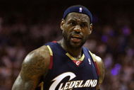 ORLANDO, FL - MAY 30:  LeBron James #23 of the Cleveland Cavaliers reacts after a play against the Orlando Magic in Game Six of the Eastern Conference Finals during the 2009 Playoffs at Amway Arena on May 30, 2009 in Orlando, Florida. NOTE TO USER: User expressly acknowledges and agrees that, by downloading and or using this photograph, User is consenting to the terms and conditions of the Getty Images License Agreement  (Photo by Elsa/Getty Images)