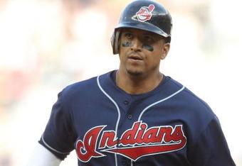 NEW YORK - APRIL 18:  Victor Martinez #41 of the Cleveland Indians runs the bases against the New York Yankees at Yankee Stadium on April 18, 2009 in the Bronx borough of New York City.  (Photo by Nick Laham/Getty Images)