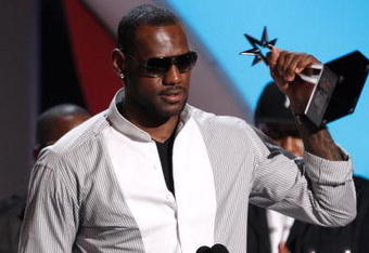 LOS ANGELES, CA - JUNE 28:  NBA player LeBron James of the Cleveland Cavaliers accepts the BET Award for Best Male Athlete onstage during the 2009 BET Awards held at the Shrine Auditorium on June 28, 2009 in Los Angeles, California.  (Photo by Kevin Winter/Getty Images)