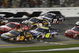 DAYTONA BEACH, FL - FEBRUARY 15:  Clint Bowyer, driver of the #33 Cheerios/Hamburger Helper Chevrolet, leads a pack of cars through the tri-oval during the NASCAR Sprint Cup Series Daytona 500 at Daytona International Speedway on February 15, 2009 in Daytona Beach, Florida.  (Photo by Geoff Burke/Getty Images for NASCAR)