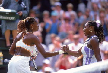 6 Jul 2000:  Venus Williams of the USA (left) beats younger sister Serena during the semi final game at the Wimbledon Lawn Tennis Championship at the All England Lawn Tennis and Croquet Club, Wimbledon, London. \ Mandatory Credit: Clive Brunskill /Allsport