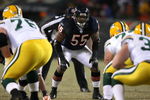 CHICAGO - DECEMBER 22:  Lance Briggs #55 of the Chicago Bears, the only Bear player elected to the Pro Bowl, waits for the start of a play by the Green Bay Packers on December 22, 2008 at Soldier Field in Chicago, Illinois. The Bears defeated the Packers 20-17 in overtime. (Photo by Jonathan Daniel/Getty Images)