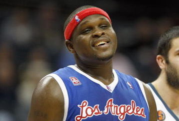 CHARLOTTE, NC - FEBRUARY 9:  Zach Randolph #50 of the Los Angeles Clippers smiles during the game against the Charlotte Bobcats at Time Warner Cable Arena on February 9, 2009 in Charlotte, North Carolina. NOTE TO USER: User expressly acknowledges and agrees that, by downloading and or using this photograph, User is consenting to the terms and conditions of the Getty Images License Agreement. (Photo by Streeter Lecka/Getty Images) 