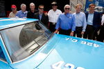 CHARLOTTE, NC - OCTOBER 10:  (L-R) Donnie Allison, Bobby Allison, Ned Jarrett, Greg Biffle, Richard Petty, Dale Inman, Rusty Wallace and Ray Evernham attend an event at the NASCAR Hall of Fame on October 10, 2008 in Charlotte, North Carolina. Former and current drivers and crew chiefs were presented with commemorative bricks that will be displayed at the NASCAR Hall of Fame.  (Photo by Streeter Lecka/Getty Images for NASCAR)