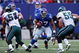 EAST RUTHERFORD, NJ - JANUARY 11:  Brandon Jacobs #27 of the New York Giants runs against the Philadelphia Eagles during the NFC Divisional Playoff Game on January 11, 2009 at Giants Stadium in East Rutherford, New Jersey.  (Photo by Al Bello/Getty Images)