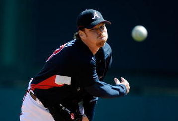 KISSIMMEE, FL - MARCH 3:  Pitcher Tommy Hanson #73 of the Atlanta Braves throws during an exhibition game against Panama at Champion Stadium March 3, 2009 in Kissimmee, Florida.  (Photo by Sam Greenwood/Getty Images)