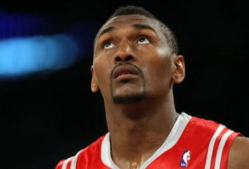 LOS ANGELES, CA - MAY 12:  Ron Artest #96 of the Houston Rockets looks on against the Los Angeles Lakers in Game Five of the Western Conference Semifinals during the 2009 NBA Playoffs at Staples Center on May 12, 2009 in Los Angeles, California. NOTE TO USER: User expressly acknowledges and agrees that, by downloading and or using this photograph, User is consenting to the terms and conditions of the Getty Images License Agreement.  (Photo by Stephen Dunn/Getty Images)