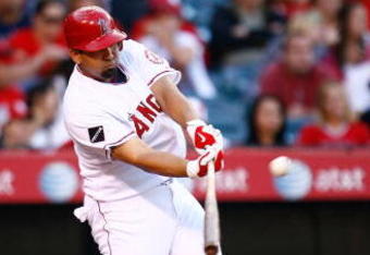 ANAHEIM, CA - MAY 25:  Kendry Morales #19 of the Los Angeles Angels of Anaheim swings at a pitch against the Chicago White Sox at Angel Stadium on May 25, 2009 in Anaheim, California.  (Photo by Jeff Gross/Getty Images)