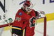 CALGARY, AB - APRIL 27: Miikka Kiprusoff of the Calgary Flames stands in his net near the end of the Flames series ending 4 - 1 loss to the Chicago Blackhawks in Game Six of the Western Conference Quarterfinals of the 2009 Stanley Cup Playoffs on April 27, 2009 at the Pengrowth Saddledome in Calgary, Alberta, Canada. (Photo by Mike Ridewood/Getty Images)