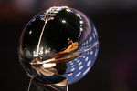 TAMPA, FL - JANUARY 30:  The reflection of head coach Mike Tomlin of the Pittsburgh Steelers is seen in the Vince Lombardi trophy during the AFC Head coach press conference prior to Super Bowl XLIII held at the Tampa Convention Center on January 30, 2009 in Tampa, Florida.  (Photo by Al Bello/Getty Images)