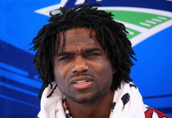 TAMPA, FL - JANUARY 27:  Runningback Edgerrin James #32 of the Arizona Cardinals speaks with the media during the NFC Media Day at Raymond James Stadium on January 27, 2009 in Tampa, Florida.  (Photo by Scott Halleran/Getty Images)