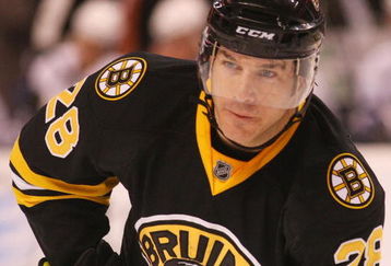 BOSTON - MARCH 31: Mark Recchi #28 of the Boston Bruins skates against the Tampa Bay Lightning on March 31, 2009 at the TD Banknorth Garden in Boston. (Photo by Bruce Bennett/Getty Images)