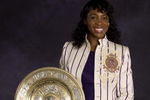 LONDON - JULY 7:  In this handout image provided by the AELTC, Venus Williams of the USA, the Winner of the Women's Singles Tennis Wimbledon 2008, poses with the trophies at the Champions Dinner held at the Hotel Intercontinental Park Lane on July 7, 2008 in London, England. (Photo by Tom Lovelock/AELTC via Getty Images)