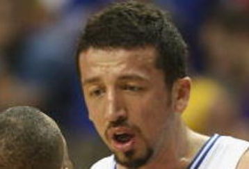 ORLANDO, FL - JUNE 14:  Hedo Turkoglu #15 of the Orlando Magic talks with referee Dan Crawford #43 during Game Five of the 2009 NBA Finals against the Los Angeles Lakers on June 14, 2009 at Amway Arena in Orlando, Florida. The Lakers won 99-86. NOTE TO USER:  User expressly acknowledges and agrees that, by downloading and or using this photograph, User is consenting to the terms and conditions of the Getty Images License Agreement. (Photo by Elsa/Getty Images) 