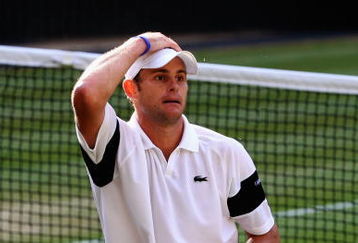 WIMBLEDON, ENGLAND - JULY 03:  Andy Roddick of USA shows his emotions as he celebrates victory during the men's singles semi final match against Andy Murray of Great Britain on Day Eleven of the Wimbledon Lawn Tennis Championships at the All England Lawn Tennis and Croquet Club on July 3, 2009 in London, England.  (Photo by Clive Brunskill/Getty Images)