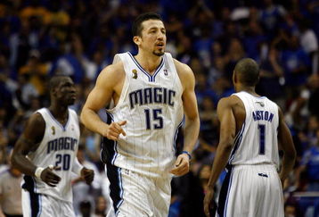 ORLANDO, FL - JUNE 09:  Hedo Turkoglu #15 of the Orlando Magic runs back in the fourth quarter of Game Three of the 2009 NBA Finals against the Los Angeles Lakers on June 9, 2009 at Amway Arena in Orlando, Florida.  NOTE TO USER:  User expressly acknowledges and agrees that, by downloading and or using this photograph, User is consenting to the terms and conditions of the Getty Images License Agreement.  (Photo by Chris Graythen/Getty Images)