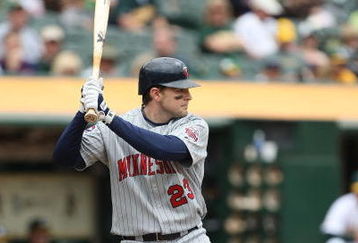 OAKLAND, CA - JUNE 11:  Brendan Harris #23 of the Minnesota Twins bats  against the Oakland Athletics during a Major League Baseball game on June 11, 2009 at the Oakland Coliseum in Oakland, California.  (Photo by Jed Jacobsohn/Getty Images)