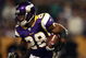 MINNEAPOLIS - JANUARY 4:   Adrian Peterson #28 of the Minnesota Vikings carries the ball in the first half against the Philadelphia Eagles during the NFC Wild Card playoff game on January 4,2009 at the Hubert H. Humphrey Metrodome in Minneapolis, Minnesota. (Photo by Elsa/Getty Images)