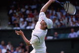 27 Jun 2001:  Andy Roddick of the USA in action during the second round of the Wimbledon Lawn Tennis Championship held at the All England Lawn Tennis and Croquet Club, in Wimbledon, London. \ Mandatory Credit: Clive Brunskill /Allsport