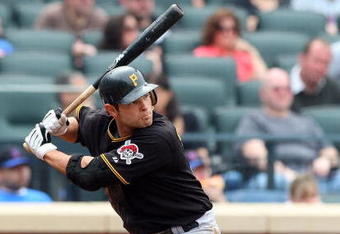 NEW YORK - MAY 09:  Freddy Sanchez #12 of the Pittsburgh Pirates bats against the New York Mets on May 9, 2009 at Citi Field in the Flushing neighborhood of the Queens borough of New York City. The Mets defeated the Pirates 10-1.  (Photo by Jim McIsaac/Getty Images)