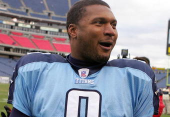 NASHVILLE, TN - DECEMBER 11:  Steve McNair #9 of the Tennessee Titans walks off the field after his team defeated the Houston Texans on December 11, 2005 at the Coliseum in Nashville, Tennessee. The Titans defeated the Texans 13-10.  (Photo by Scott Halleran/Getty Images)