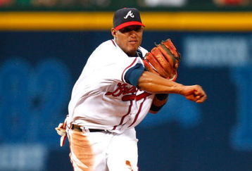 ATLANTA - JUNE 25:  Yunel Escobar #19 of the Atlanta Braves against the New York Yankees at Turner Field on June 25, 2009 in Atlanta, Georgia.  (Photo by Kevin C. Cox/Getty Images)