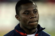 COMMERCE CITY, CO - NOVEMBER 19:  Freddy Adu #10 of the USA takes the field for player introductions prior to facing Guatemala during their semifinal round FIFA World Cup qualifier match at Dick's Sporting Goods Park on November 19, 2008 in Commerce City, Colorado. USA defeated Guatemala 2-0.  (Photo by Doug Pensinger/Getty Images)