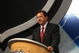 MONTREAL - JUNE 26:  Edmonton Oilers General Manager Steve Tambellini speaks from the podium during the first round of the 2009 NHL Entry Draft at the Bell Centre on June 26, 2009 in Montreal, Quebec, Canada. (Photo by Bruce Bennett/Getty Images)