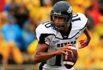 COLUMBIA, MO - SEPTEMBER 13:  Quarterback Colin Kaepernick #10 of the Nevada Wolf Pack rolls out during the first half of the game against the Missouri Tigers on September 13, 2008 at Memorial Stadium in Columbia, Missouri.  (Photo by Jamie Squire/Getty Images)