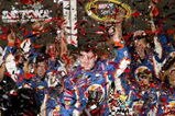 DAYTONA BEACH, FL - JULY 04:  Tony Stewart, driver of the #14 Burger King Chevrolet celebrates in victory lane after winning the NASCAR Sprint Cup Series 51st Annual Coke Zero 400 at Daytona International Speedway on July 4, 2009 in Daytona Beach, Florida.  (Photo by Jerry Markland/Getty Images for NASCAR)