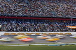 DAYTONA BEACH, FL - JULY 05: Daytona International Speedway hosted the NASCAR Sprint Cup Series Coke Zero 400 at Daytona International Speedway on July 5, 2008 in Daytona Beach, Florida. Th erace was won by Kyle Busch, driver of the #18 Interstate Batteries Toyota, won the race. (Photo by Geoff Burke/Getty Images for NASCAR)