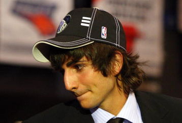 NEW YORK - JUNE 25:  Fifth overall draft pick by the Minnesota Timberwolves,  Ricky Rubio makes his way to the stage during the 2009 NBA Draft at the Wamu Theatre at Madison Square Garden June 25, 2009 in New York City. NOTE TO USER: User expressly acknowledges and agrees that, by downloading and/or using this Photograph, User is consenting to the terms and conditions of the Getty Images License Agreement.  (Photo by Jim McIsaac/Getty Images)