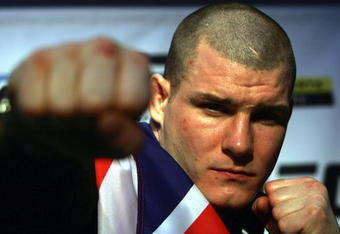 MANCHESTER, UNITED KINGDOM - FEBRUARY 23:  British Ultimate Fighting Champion Michael Bisping poses for photographs during the photocall to announce the arrival of Ultimate Fighting Championship bouts in the UK. 23 February, 2007, Manchester, England. Ultimate fighting, a mixture of martial arts is claimed to be one of the world's fastest growing sports and the largest championship in Britain is to be staged at Manchester's MEN arena on 21st April.  (Photo by Christopher Furlong/Getty Images)
