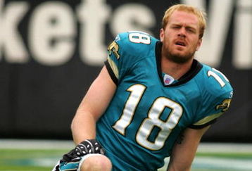 JACKSONVILLE, FL - NOVEMBER 25: Matt Jones #18 of the Jacksonville Jaguars warms up prior to a game against the Buffalo Bills at Jacksonville Municipal Stadium in Jacksonville, Florida on November 25, 2007.  The Jaguars beat the Bills 36-14.  (Photo by Sam Greenwood/Getty Images)