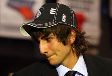 NEW YORK - JUNE 25:  Fifth overall draft pick by the Minnesota Timberwolves,  Ricky Rubio makes his way to the stage during the 2009 NBA Draft at the Wamu Theatre at Madison Square Garden June 25, 2009 in New York City. NOTE TO USER: User expressly acknowledges and agrees that, by downloading and/or using this Photograph, User is consenting to the terms and conditions of the Getty Images License Agreement.  (Photo by Jim McIsaac/Getty Images)