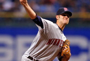ST. PETERSBURG, FL - SEPTEMBER 19: Starting pitcher Nick Blackburn #53 of the Minnesota Twins pitches against the Tampa Bay Rays during the game on September 19, 2008 at Tropicana Field in St. Petersburg, Florida. (Photo by J. Meric/Getty Images)