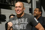 TORONTO - FEBRUARY 5:  Ultimate Fighter Georges St-Pierre attends the Toronto Maple Leafs game against the Florida Panthers during a fight during their NHL game at the Air Canada Centre February 5, 2008 in Toronto, Ontario, Canada. (Photo By Dave Sandford/Getty Images)