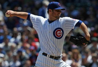 CHICAGO - MAY 16: Starting pitcher Randy Wells #36 of the Chicago Cubs delivers the ball during a game against the Houston Astros on May 16, 2009 at Wrigley Field in Chicago, Illinois. The Cubs defeated the Astros 5-4. (Photo by Jonathan Daniel/Getty Images)
