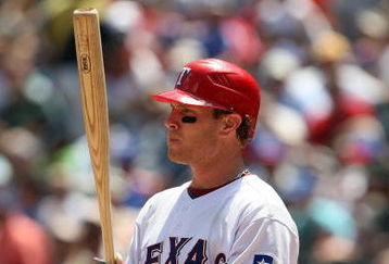 ARLINGTON, TX - MAY 25:  Josh Hamilton #32 of the Texas Rangers on May 25, 2009 at Rangers Ballpark in Arlington, Texas.  (Photo by Ronald Martinez/Getty Images)