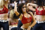 TORONTO - OCTOBER 31:  The Raptors Dance Pak perform during the game between the Philadelphia 76ers and the Toronto Raptors at the Air Canada Centre on October 31, 2007 in Toronto, Ontario, Canada.  The Raptors won 106-97.  NOTE TO USER: User expressly acknowledges and agrees that, by downloading and/or using this Photograph, user is consenting to the terms and conditions of the Getty Images License Agreement. (Photo by Dave Sandford/Getty Images)