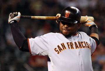 PHOENIX - JUNE 11:  Pablo Sandoval #48 of the San Francisco Giants waits on deck during the major league baseball game against the Arizona Diamondbacks at Chase Field on June 11, 2009 in Phoenix, Arizona. The Diamondbacks defeated the Giants 2-1.  (Photo by Christian Petersen/Getty Images)
