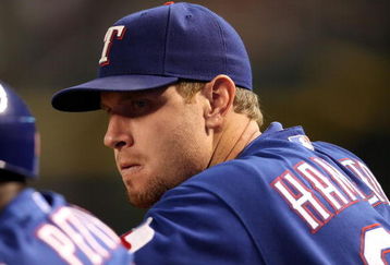 PHOENIX - JUNE 23:  Josh Hamilton #32 of the Texas Rangers looks on from the dugout during the major league baseball game against the Arizona Diamondbacks at Chase Field on June 23, 2009 in Phoenix, Arizona. The Diamondbacks defeated the Rangers 8-2.  (Photo by Christian Petersen/Getty Images)