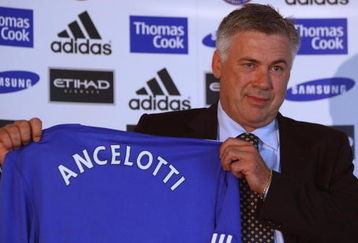 LONDON, ENGLAND - JULY 06:  New Chelsea manager Carlo Ancelotti faces the media during a press conference at Stamford Bridge on July 6, 2009 in London, England.  (Photo by Mike Hewitt/Getty Images)