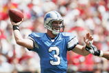 TAMPA, FL - OCTOBER 02:  Quarterback Joey Harrington #3 of the Detroit Lions throws a pass against the Tampa Bay Buccaneers on October 2, 2005 at Raymond James Stadium in Tampa, Florida. The Buccaneers defeated the Lions 17-13.  (Photo by Doug Benc/Getty Images)