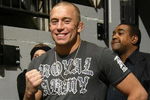 TORONTO - FEBRUARY 5:  Ultimate Fighter Georges St-Pierre attends the Toronto Maple Leafs game against the Florida Panthers during a fight during their NHL game at the Air Canada Centre February 5, 2008 in Toronto, Ontario, Canada. (Photo By Dave Sandford/Getty Images)