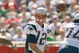 FOXBORO, MA - SEPTEMBER 7:  Quarterback Tom Brady #12 of the New England Patriots passes the ball up the middle during their NFL game against the Kansas City Chiefs on September 7, 2008 at Gillette Stadium in Foxboro, Massachusetts. The Patriots defeated the Chiefs 17-10. (Photo by Elsa Garrison/Getty Images)