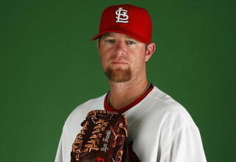 JUPITER, FL - FEBRUARY 20:  Pitcher Ryan Franklin #31 of the St. Louis Cardinals poses during photo day at Roger Dean Stadium on February 20, 2009 in Jupiter, Florida.  (Photo by Doug Benc/Getty Images)