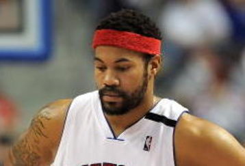 AUBURN HILLS, MI - APRIL 24:  Rasheed Wallace #30 of the Detroit Pistons looks on while playing the Cleveland Cavaliers in Game Three of the Eastern Conference Quarterfinals during the 2009 NBA Playoffs at the Palace of Auburn Hills on April 24, 2009 in Auburn Hills, Michigan. Cleveland won the game 79-68 to take a 3-0 series lead NOTE TO USER: User expressly acknowledges and agrees that, by downloading and or using this photograph, User is consenting to the terms and conditions of the Getty Images License Agreement.  (Photo by Gregory Shamus/Getty Images)